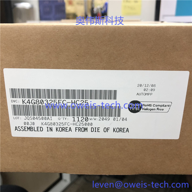 K4G80325FC-HC25  奥伟斯科技
