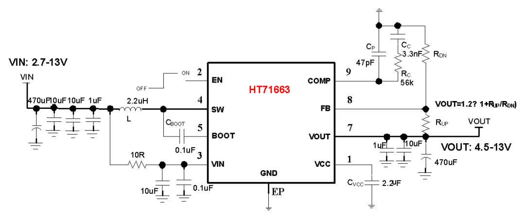 奥伟斯-全集成同步升压转换器HT71663